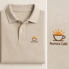 Camisa polo com logo bordado