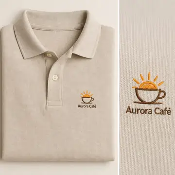 Camisa polo com logo bordado