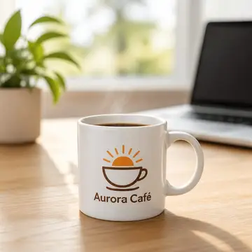 Caneca personalizada em cena de uso