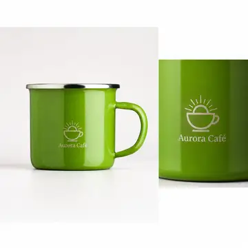 Caneca inox 370ml com a sua marca