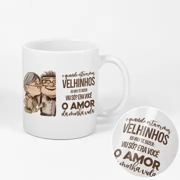 Caneca Porcelana 330ml com a sua marca