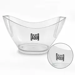Champanheira 9 Litros Transparente Acrílico com a sua marca