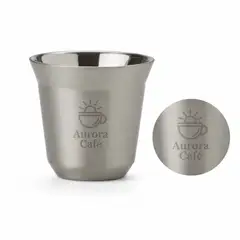 Copo parede dupla 80ml com a sua marca