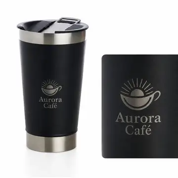 Copo térmico 500ml liso com abridor com a sua marca