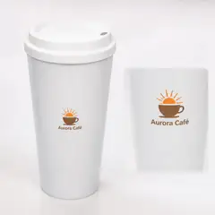 Copo Twister Branco com Tampa Bucks Colorida Acrílico 500ml com a sua marca
