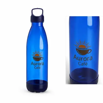 Garrafa plástica translúcida 680ml com a sua marca
