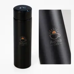 Garrafa térmica 400ml com termômetro com a sua marca