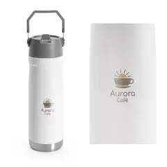 Garrafa térmica 630ml com a sua marca