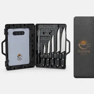Kit churrasco 7 peças com a sua marca