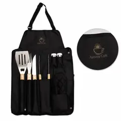 Kit churrasco 8 peças com a sua marca