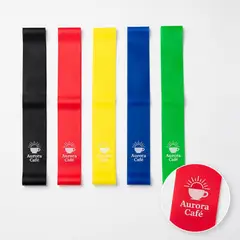 Kit elásticos para exercícios com 5 peças com a sua marca
