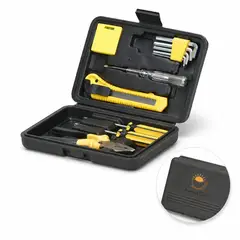 Kit ferramenta 11 peças estojo plástico com a sua marca