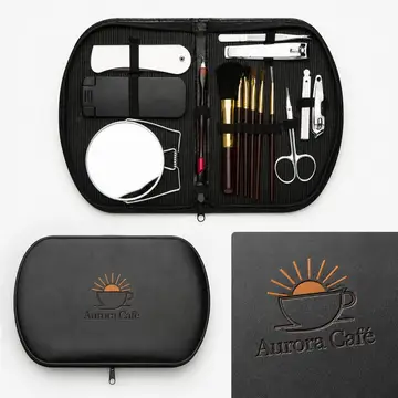 Kit manicure 15 peças com estojo com a sua marca