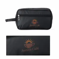 Nécessaire poliéster com a sua marca