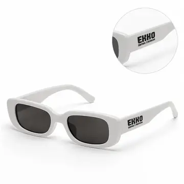 Óculos Retrô Branco com a sua marca