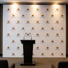 Painel de fundo para evento corporativo