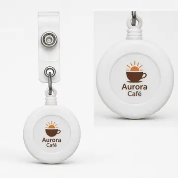 Porta cracha branco leitoso com a sua marca