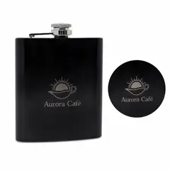 Porta whisky 7oz com a sua marca