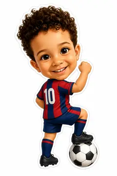Troca de corpo na caricatura: Jogador de futebol