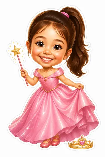 Troca de corpo na caricatura: Princesa