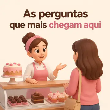 Carrossel das dúvidas do balcão — Confeitaria & doces