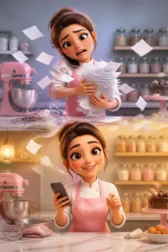 Vídeo 3D cartoon: a dor e a solução — Confeitaria & doces