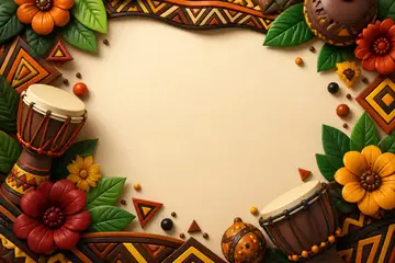 Elementos 3D de Dia da Consciência Negra pra fundo (Celebração e respeito)
