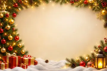 Elementos 3D de Natal pra fundo (Natal clássico)
