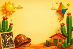 Elementos 3D de Dia do Nordestino pra fundo (Cultura nordestina)