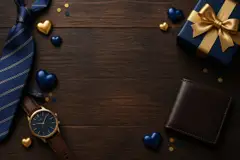 Elementos 3D de Dia dos Pais pra fundo (Clássico elegante)
