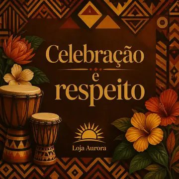 Mensagem "Feliz Dia da Consciência Negra" com a sua logo (Celebração e respeito)
