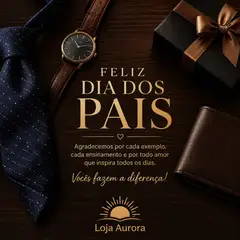 Mensagem "Feliz Dia dos Pais" com a sua logo (Clássico elegante)