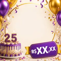 Post de promoção: Aniversário da loja (Festa de aniversário)