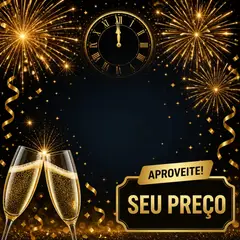 Post de promoção: Ano Novo (Fogos dourados)