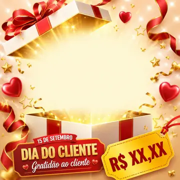 Post de promoção: Dia do Cliente (Gratidão ao cliente)