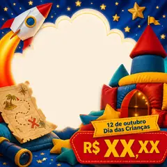 Post de promoção: Dia das Crianças (Aventura e imaginação)