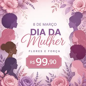 Post de promoção: Dia da Mulher (Flores e força)