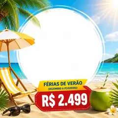 Post de promoção: Férias de verão (Praia e sol)