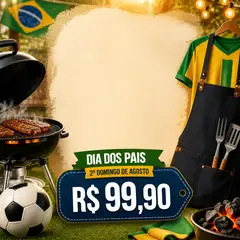 Post de promoção: Dia dos Pais (Churrasco e futebol)