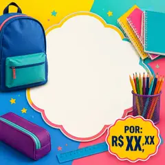 Post de promoção: Volta às aulas (Material escolar)
