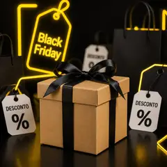 Seu produto no clima de Black Friday (Preto e neon)