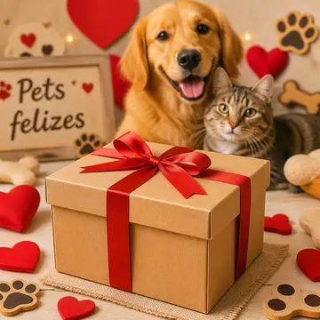 Seu produto no clima de Dia dos Animais (Pets felizes)