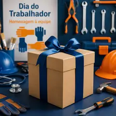 Seu produto no clima de Dia do Trabalhador (Homenagem à equipe)