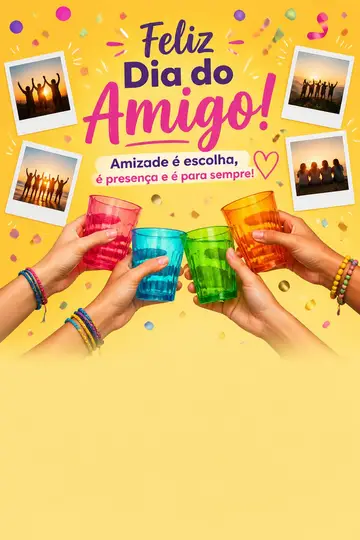 Story de Dia do Amigo (Amizade)