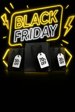 Story de Black Friday (Preto e neon)