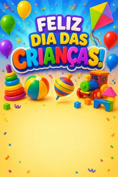Story de Dia das Crianças (Brinquedos e cores)