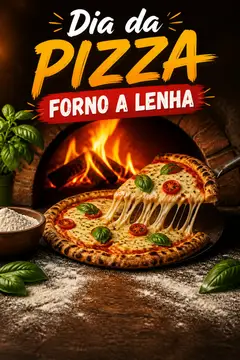 Story de Dia da Pizza (Forno a lenha)