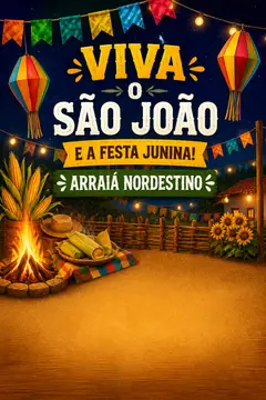 Story de São João e festa junina (Arraiá nordestino)