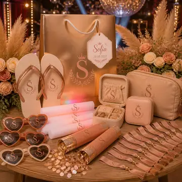Kit pista e lembrancinhas: 15 anos boho chic