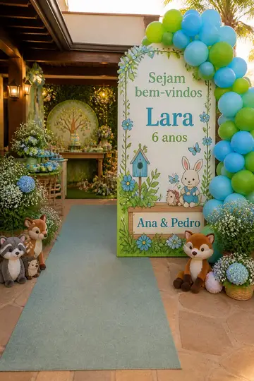 Entrada e recepção: Aniversário infantil